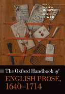  The Oxford Handbook of English Prose, 1640-1714