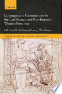  Languages and Communities in the Late and Post-Roman Western Provinces