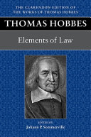  Thomas Hobbes: Elements of Law