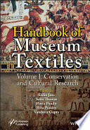 Handbook of Museum Textiles, Volume 1: Conservation and Cultural Research