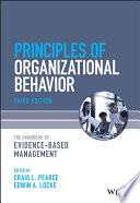 Principles of Organizational Behavior: The Handbook of Evidence-Based Management