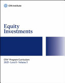  2025 CFA© Program Curriculum Level I Volume 5 - EQUITY INVESTMENTS