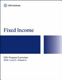  2025 CFA© Program Curriculum Level I Volume 6 - FIXED INCOME