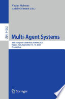  Multi-Agent Systems: 20th European Conference