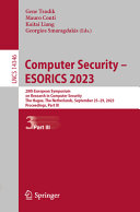  Computer Security – ESORICS 2023 part3