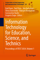 Information Technology for Education, Science, and Technics: Proceedings of ITEST 2024, Volume 1