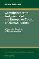  Compliance With Judgments of the European Court of Human Rights