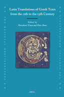  Latin Translations of Greek Texts from the 11th to the 13th Century