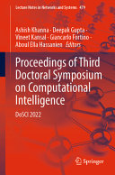 Proceedings of Third Doctoral Symposium on Computational Intelligence 